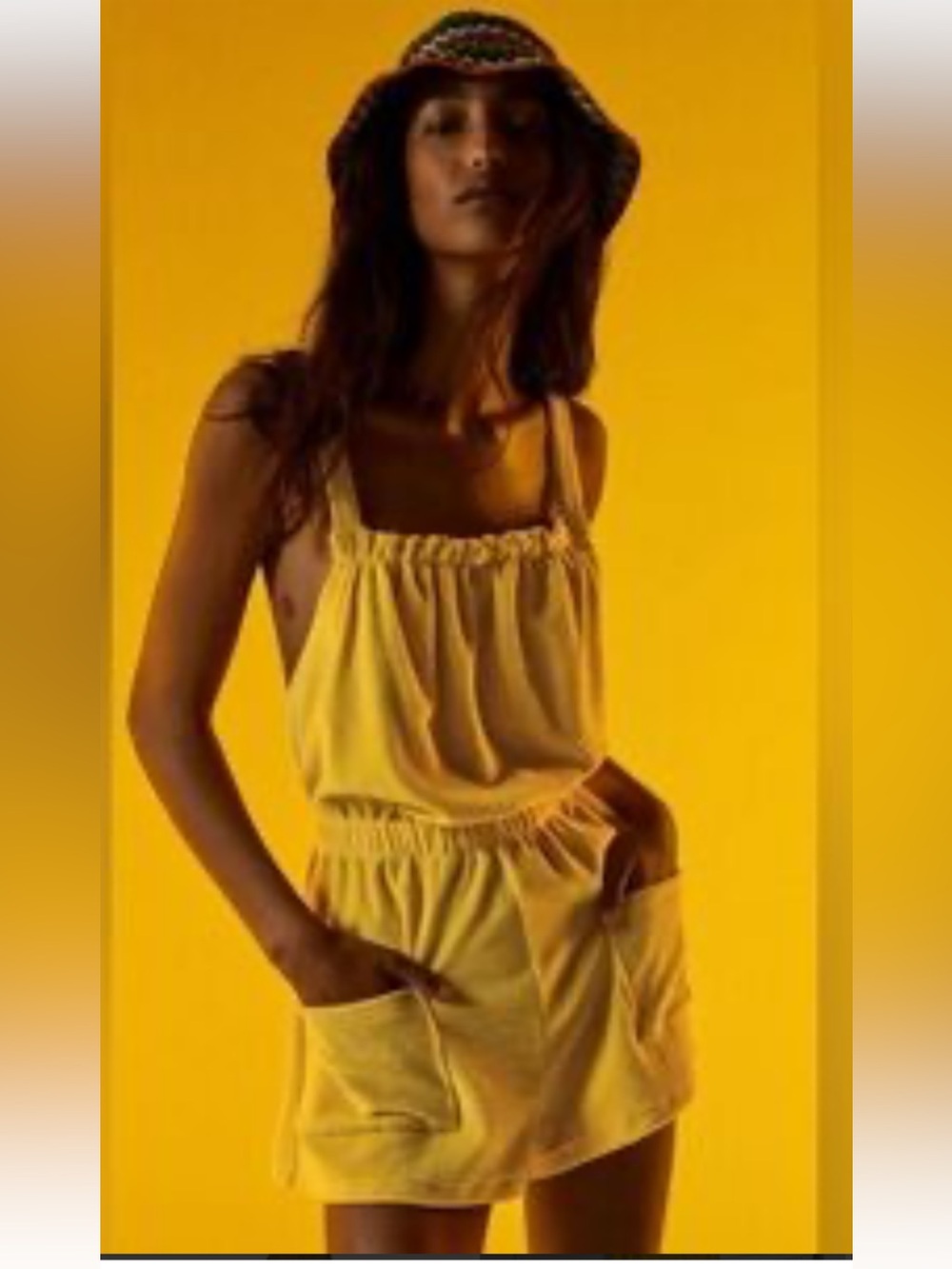 Zara Yellow Tiered Sundress with Elastic Top